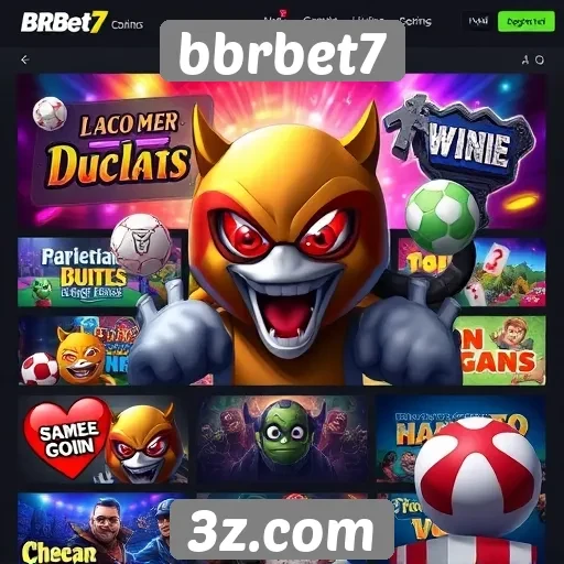 Diversidade de jogos disponíveis na plataforma bbrbet7